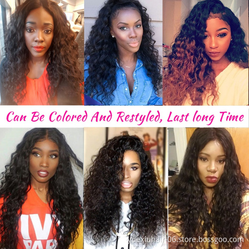 Wholesale Brazilian 100% Human Swiss HD Transparent Kinds of Lace Glueless Raw Virgin Water Hair Wigs for Black Women